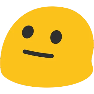 😐 Emoji, Bezwładny, Blob, Żółty, Twarz, Neutralny telegram sticker
