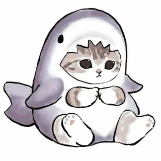 🥞 cat, shark, cute, animal, cartoon, kitten, pet telegram sticker