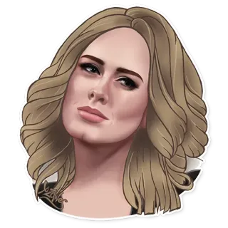 😒 Adele адель, певица, портрет, женщина, знаменитость, музыка telegram sticker