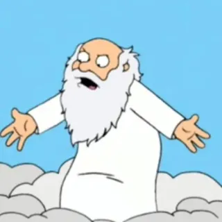 😒 God Cartoon, Gott, Himmel, Wolken telegram sticker