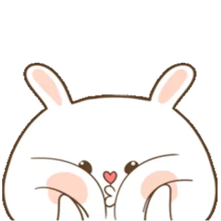 😘 Hase, niedlich, kawaii, Aufkleber, Tier, Kaninchen telegram sticker
