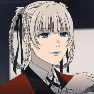 😏 Kirari Momobami Kakegurui anime, Kakegurui, Kirari Momobami, character, manga, gambling telegram sticker