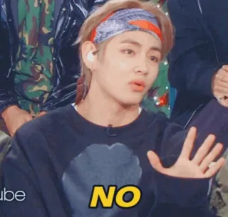 ✋ NO 否, 否定, 拒绝, kpop, 表情, 反对, 禁止 telegram sticker