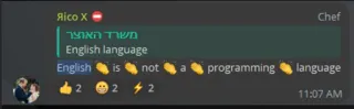 🏴󠁧󠁢󠁥󠁮󠁧󠁿 Яісо Х
משרד האוצר
English language
English is not a programming language text, language, chat, English, programming telegram sticker