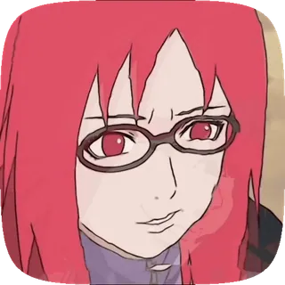 ☀️ Karin Naruto Karin, Naruto, Anime, Kính, tóc đỏ, Phim hoạt hình whatsapp sticker