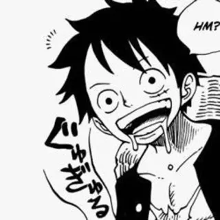 ➖ Monkey D. Luffy One Piece HM? Anime, Manga, Monkey D. Luffy, One Piece, Drôle, Affamé telegram sticker