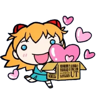 🔹 情報基盤お茶の湯 Anime, Chibi, Dibujos animados, Corazón, Chica telegram sticker