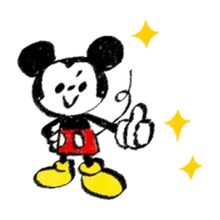 👍 Mickey Mouse cartone animato, topo, disney, dito medio, offensivo, stelle whatsapp sticker