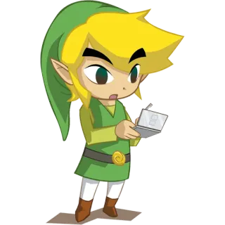 🎮 Link The Legend of Zelda Videogioco, Nintendo, Elfo, Toon Link telegram sticker