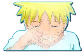 😭 Naruto 애니메이션, 울음, 슬픔, 눈물, 캐릭터, 나루토, 스티커 telegram sticker