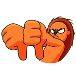 😠 thumbs down, dislike, negative, disapproval, hand gesture whatsapp sticker