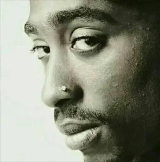 😒 Tupac Shakur rappeur, musique, chanteur, portrait, 2Pac whatsapp sticker