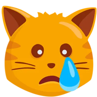 😿 chat, emoji, triste, pleure, dessin animé, animal telegram sticker