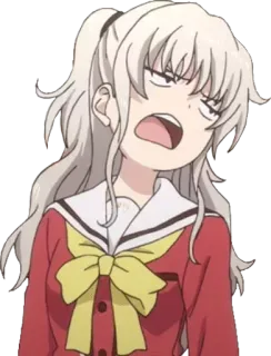 😒 Nao Tomori Charlotte Anime, Dziewczyna, Słodkie, Nao Tomori, Charlotte, Kreskówka, Postać telegram sticker