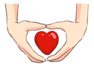 ❤ corazón, manos, amor, gesto, romántico telegram sticker