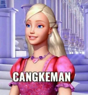 🧘‍♂ Barbie CANGKEMAN barbie, princesa, dibujos animados, meme telegram sticker