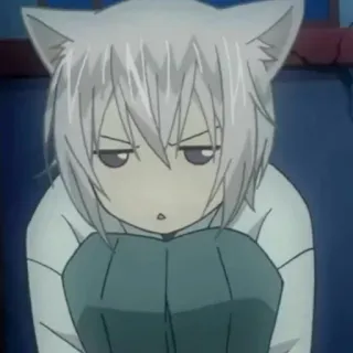 🤍 アニメ, 猫耳, 眠い, 漫画, マンガ whatsapp sticker