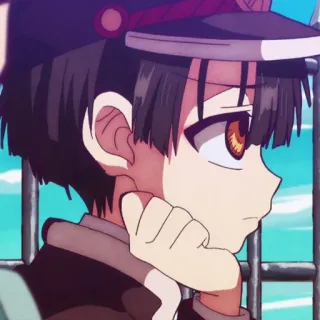 🕊 Hanako-kun Toilet-Bound Hanako-kun anime, manga, hanako-kun, toilet-bound hanako-kun, school uniform, ghost, supernatural telegram sticker