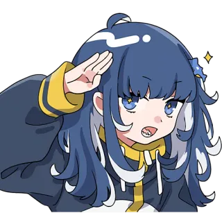 🫡 アニメ, 女の子, 可愛い, ステッカー, 漫画 telegram sticker