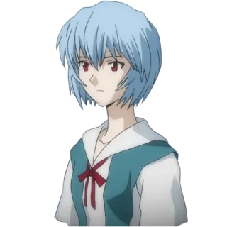 🌊 Rei Ayanami Neon Genesis Evangelion rei ayanami, anime, evangelion, manga, chica, personaje whatsapp sticker