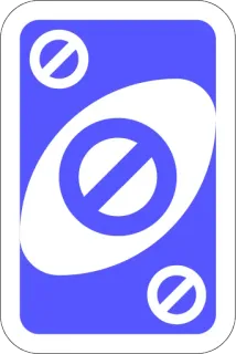 🚫 spel, kaart, uno, overslaan, blauw telegram sticker