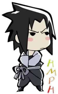 😤 Sasuke Naruto HMPH Anime, Naruto, Sasuke, Kreskówka, Manga, Ninja telegram sticker