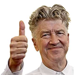 👍 David Lynch デヴィッド・リンチ, 監督, いいね, ポジティブ, ポートレート, セレブ telegram sticker