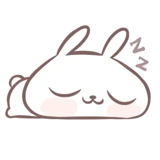 💤 coelho, coelhinho, dormindo, fofo, kawaii, animal telegram sticker