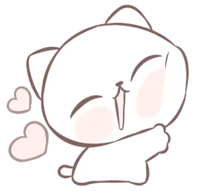 💭 แมว, น่ารัก, หัวใจ, สัตว์, คาวาอิ, ความรัก telegram sticker