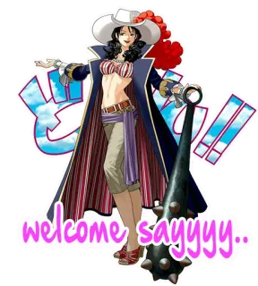 💁‍♀️ welcome sayyyy.. Anime, One Piece, Personagem, Robin whatsapp sticker