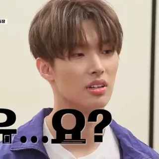 ❓ 우...요? เกาหลี, สีหน้า, คำถาม, สับสน, K-pop telegram sticker