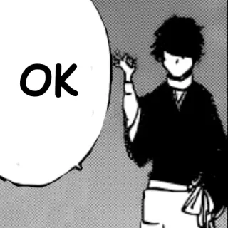 👌 OK ok, manga, anime, accordo, approvazione telegram sticker