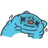 ❌ azul, mancha, brilho, fofo, desenho animado, personagem telegram sticker