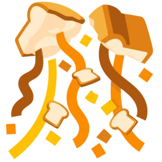 🍞 Roti bakar, Makanan, Roti, Kartun telegram sticker
