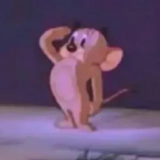 🌷 Jerry Mouse Tom and Jerry cartoon, muis, personage, dier whatsapp sticker