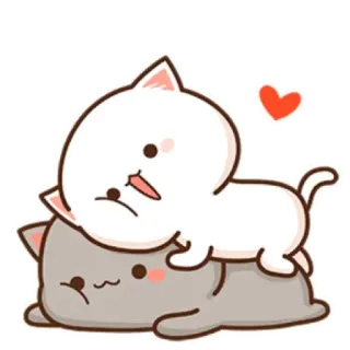 💟 kot, kociak, słodki, miłość, serce, zwierzęta, zwierzę domowe telegram sticker