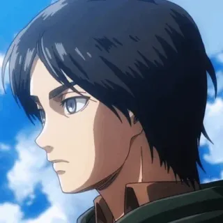 🖤 Eren Yeager Attack on Titan アニメ, キャラクター, エレン・イェーガー, 進撃の巨人 telegram sticker