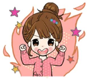 😠 Hoạt hình, Hào hứng, Kỷ niệm, Phụ nữ, Kawaii, Dễ thương, Hoạt họa, Sticker telegram sticker