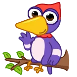 👋 bird, cartoon, animal, nature, cute, funny, sticker telegram sticker