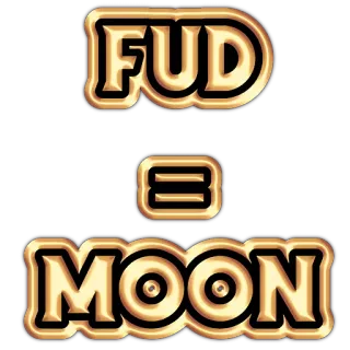 🤬 FUD = MOON FUD, 月亮, 加密货币, 金融, 表情包 telegram sticker
