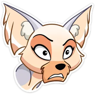 😡 zorro, animal, dibujos animados, mamífero, pegatina, expresión, enojado, peludo telegram sticker