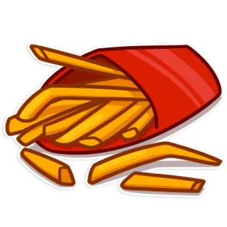 🍟 french fries, fries, food, snack, fast food, potatoes telegram sticker