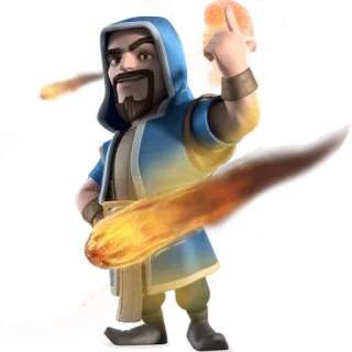 😏 wizard, fire, magic, clash of clans, middle finger telegram sticker