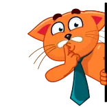 🤫 кот, тсс, тихо, мультфильм telegram sticker
