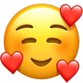 🥰 이모지, 하트, 사랑, 행복, 귀여운 telegram sticker