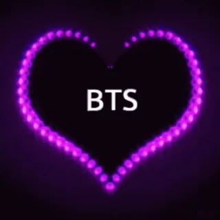 ❤️ BTS BTS, heart, kpop, purple, lights telegram sticker