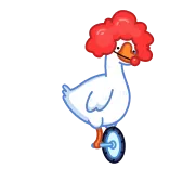 🤡 Gans, Tier, Cartoon, skurril, Vogel telegram sticker
