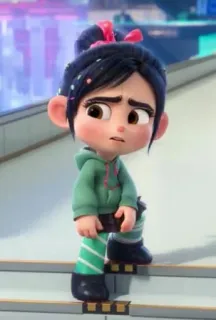 🦋 Vanellope von Schweetz Wreck-It Ralph cartoon, disney, character, vanellope, wreck-it ralph, sugar rush, movie whatsapp sticker