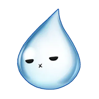 😒 tetes air, sedih, kartun, imut, emoji, karakter telegram sticker