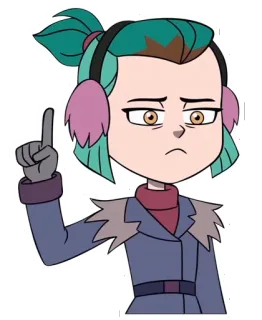 😠 Amity Blight The Owl House phim hoạt hình, hoạt hình, nhân vật, bịt tai, anime telegram sticker